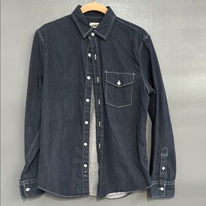 1901 Men’s Dark Denim Button-up Shirt